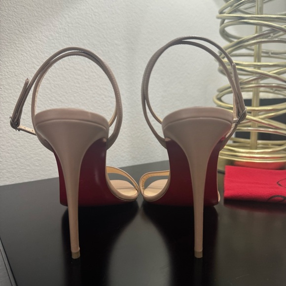 Christian Louboutin Loubigirl 100 Sandal Nappa Nude 40 - Picture 6 of 8